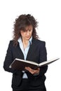 Business woman with book Royalty Free Stock Photo