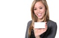Business Woman with Card Royalty Free Stock Photo