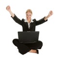 Business woman celebrating success Royalty Free Stock Photo