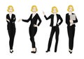 Business Woman Color Full Body Blonde