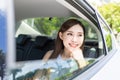 Business woman commute by taxi Royalty Free Stock Photo