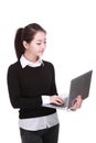 Business woman with computer