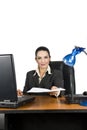 Business woman with contract Royalty Free Stock Photo