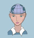 Business woman creative vector