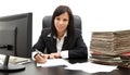 Business woman at desk Royalty Free Stock Photo