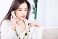 Business woman doing phone call Royalty Free Stock Photo