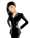 Business Woman Evaluating Face Expression Royalty Free Stock Photo