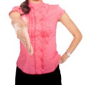Business woman extending hand to shake Royalty Free Stock Photo