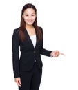 Business woman finger point down Royalty Free Stock Photo