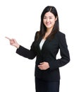 Business woman finger point out Royalty Free Stock Photo