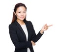 Business woman with finger point out Royalty Free Stock Photo