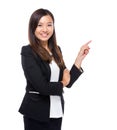 Business woman with finger point out Royalty Free Stock Photo