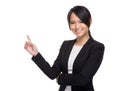 Business woman finger point out Royalty Free Stock Photo