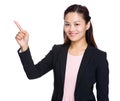 Business woman finger point up Royalty Free Stock Photo