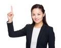 Business woman finger point up Royalty Free Stock Photo