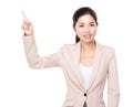 Business woman finger point up Royalty Free Stock Photo