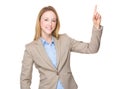 Business woman finger point up Royalty Free Stock Photo