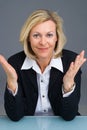 Business woman gesturing Royalty Free Stock Photo