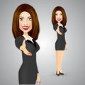 Business woman giving a right hand for Royalty Free Stock Photo