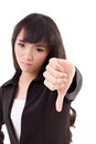 Business woman giving thumb down Royalty Free Stock Photo