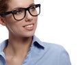 Business woman in glasses Royalty Free Stock Photo