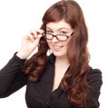 Business woman with glasses