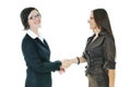 Business woman handshake Royalty Free Stock Photo