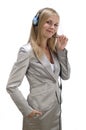 Business woman with headset