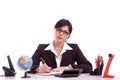 Business woman at her desk Royalty Free Stock Photo