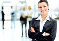 Business woman with her staff Royalty Free Stock Photo