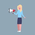 Business Woman Hold Megaphone Leader Businesswoman Boss Corporate Isolated