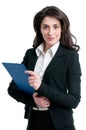 Business Woman Holding Clipboard