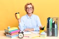 Business woman holding a cup of coffee loking at the camera Royalty Free Stock Photo