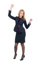 Business woman with holding gesture Royalty Free Stock Photo