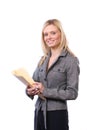 Business woman holding legal documents Royalty Free Stock Photo