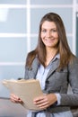 Business woman holding legal documents Royalty Free Stock Photo