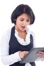 Business woman holding tablet computer Royalty Free Stock Photo