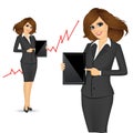 Business woman holding a tablet computer Royalty Free Stock Photo