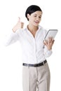 Business woman holding tablet computer. Royalty Free Stock Photo