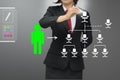 Business woman (hr) selected person talent Royalty Free Stock Photo
