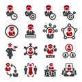 Business woman icon set