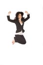 Business woman jumping