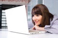 Business Woman on laptop Royalty Free Stock Photo