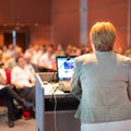 Business woman lecturing at Conference. Royalty Free Stock Photo