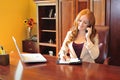 Business woman making a phone call Royalty Free Stock Photo