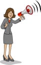 Business woman megaphone Royalty Free Stock Photo