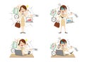 Business woman with multi tasking and multi skill Royalty Free Stock Photo
