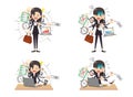Business woman with multi tasking and multi skill Royalty Free Stock Photo