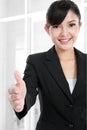 Business woman offering handshake Royalty Free Stock Photo