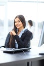 business woman in office working with tablet Royalty Free Stock Photo